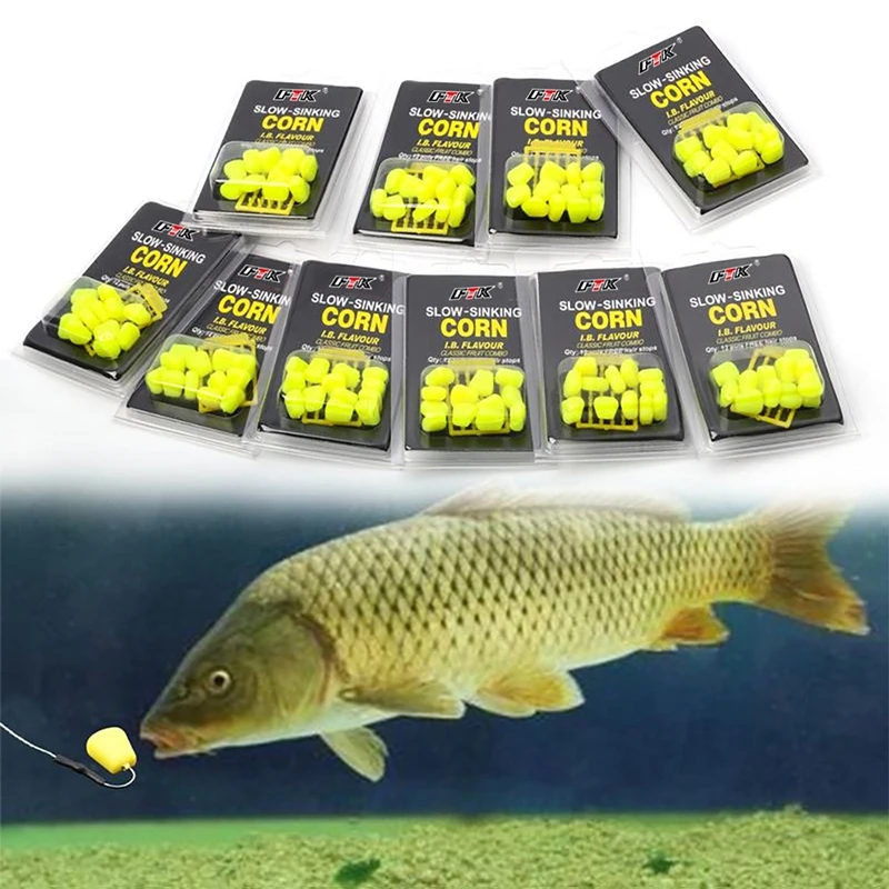 24 boilies maïs artificiel saveur calmar - appâts flottants pour pêche carpe - équipement pêche