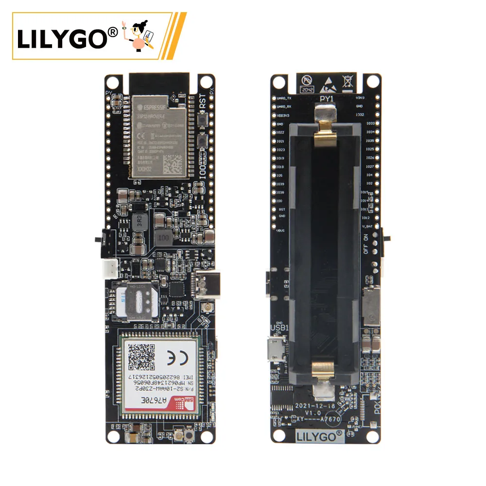 Lilygo® Ttgo T-a7670g e SA r2 4g Placa de Desenvolvimento Lte Cat1 Módulo Sim Esp32 Apoio Gsm Gprs Borda tf Cartão A7670g A7670e A7670sa