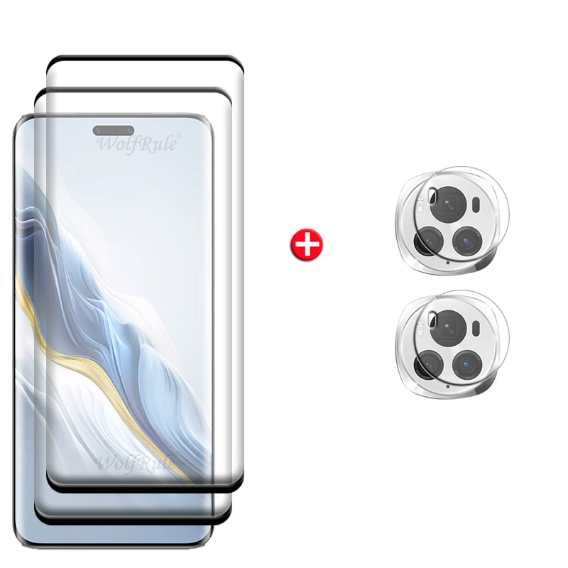 4-in-1 Tempered Glass HD 9H Full Screen & Lens Protector