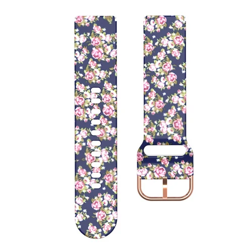 Stylish 18mm Printed Silicone Watch Strap Replacement Bracelet - Vibrant Design