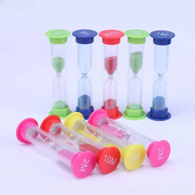 Sand Timer Liquid Hourglass Timer Colored Hourglass 6/1 Pcs/Set Hourglass 30S/1/2/3/5/10Minutes Sand Timer Sand Clock Desktop Ornament Watch Children Kids Gift Home Decoration