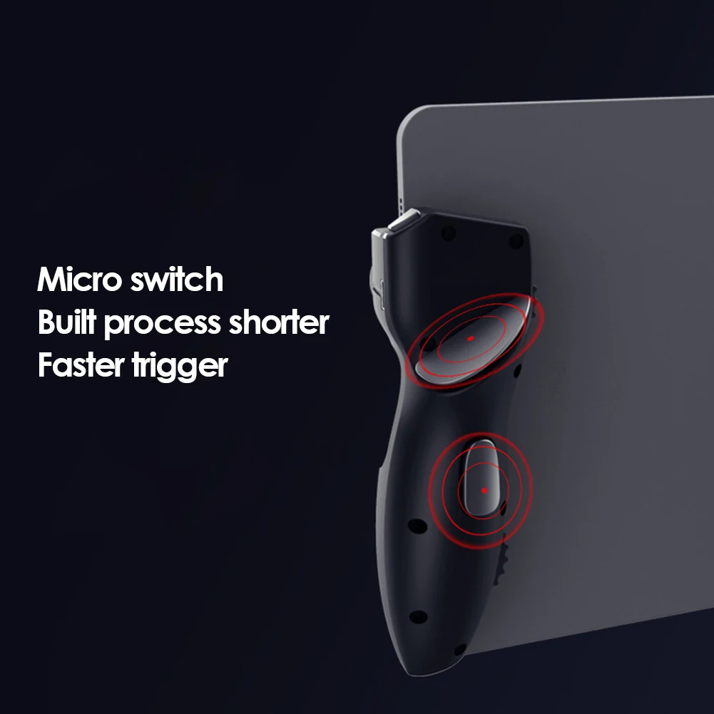 Mobile Game Controller Six Finger Gamepad Aim Button Game Joystick Shooter Fire Button Aim Key Trigger Controller