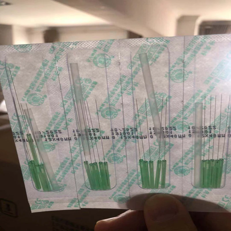 Disposable Acupuncture Needle 500pcs Plastic Handle Beauty Gasification Needles Sterile Acupuncture Needle Micro Needle Beauty Massage Face EACU