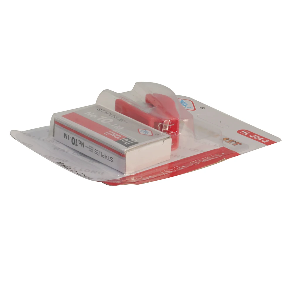 Nail Stapler Random Color Solid Office Stationery Mini Portable Plastic For No. 10 Staples