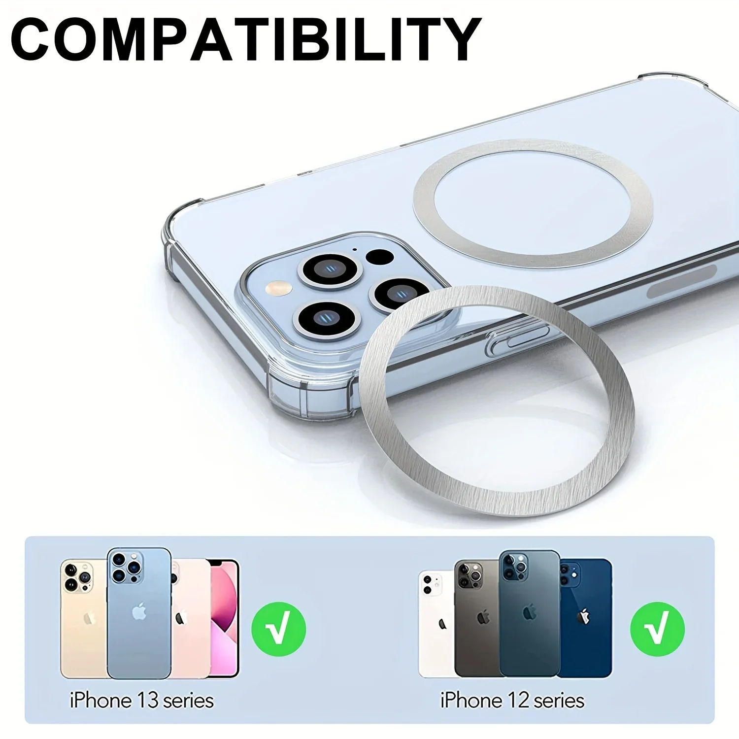 10PCS for Magsafe Magnetic Plate Ring Universal Stickers Support Wireless thumbnail 6