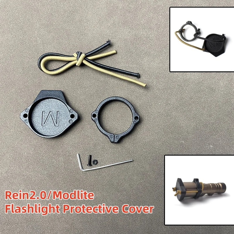 Flashlight Protective Lens cover Weapon Light Cap for SF M300/M600 Rein 1.0/2.0 Modlite Fit 1.125in/1.25in/1.45in