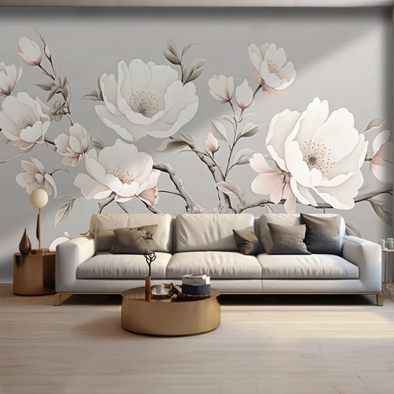 

Custom Any Size Large Mural Modern 3D Flowers Photo Painting Wallpaper For Living Room Bedroom Designs Wall Art Paper Home Decor