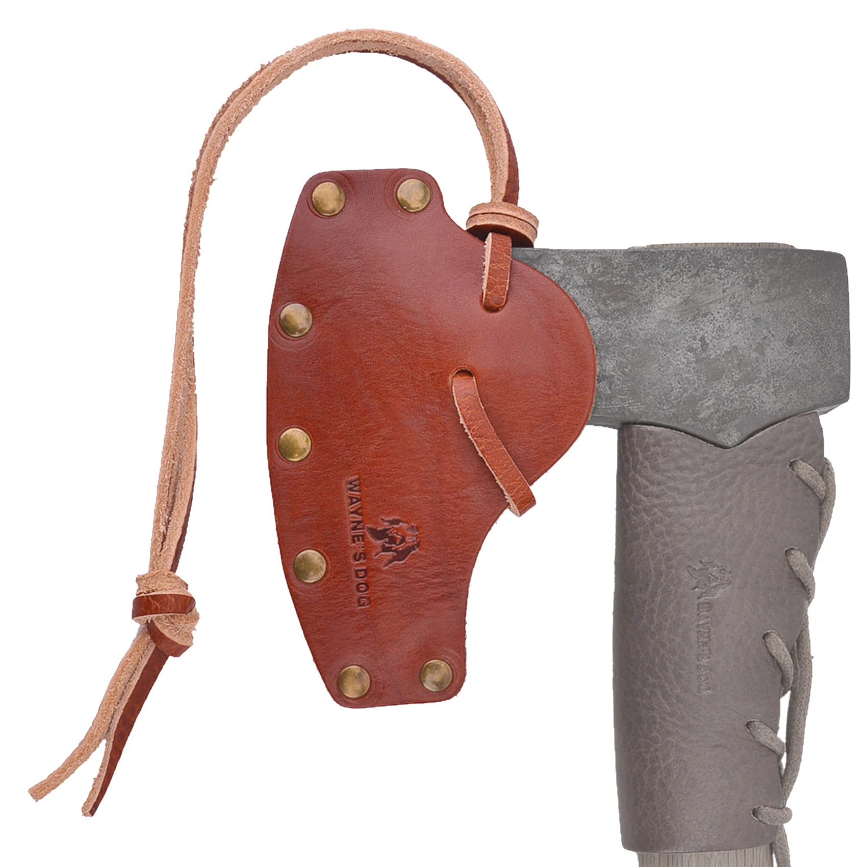 

Brown Leather Axe Sheath Cover Axe Head Cover , Blade Sheath Hatchet Protection Pouch for Camping, Hiking, Hunting, Outdoors