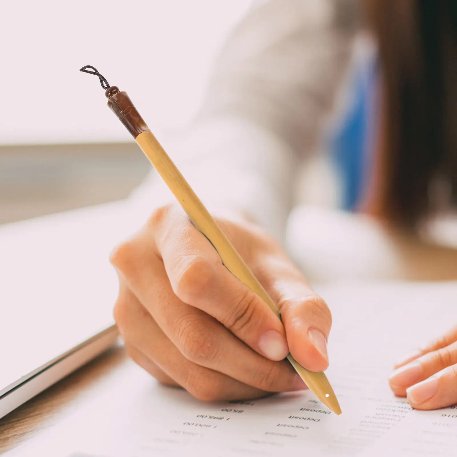 3Pcs 대나무 서예 딥 펜 플랫 팁 전통 아랍어 펜 그림 그리기 도자기 조각 도구