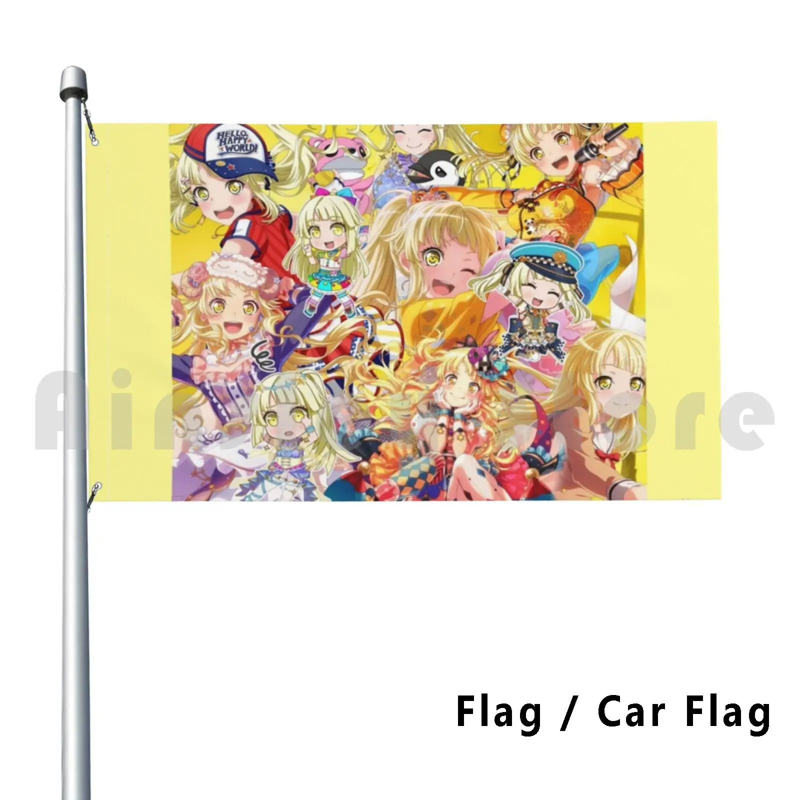 Kokoro Tsurumaki Explosion! Flag Car Flag Funny Bandori Bang Dream Bang  Dream Girls Band Party Harohapi| | - AliExpress