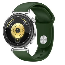 18mm Silicone Sports Comfort Breathable Wristband Strap - Huawei GT5 Pro 42mm (21 Pine needle green)