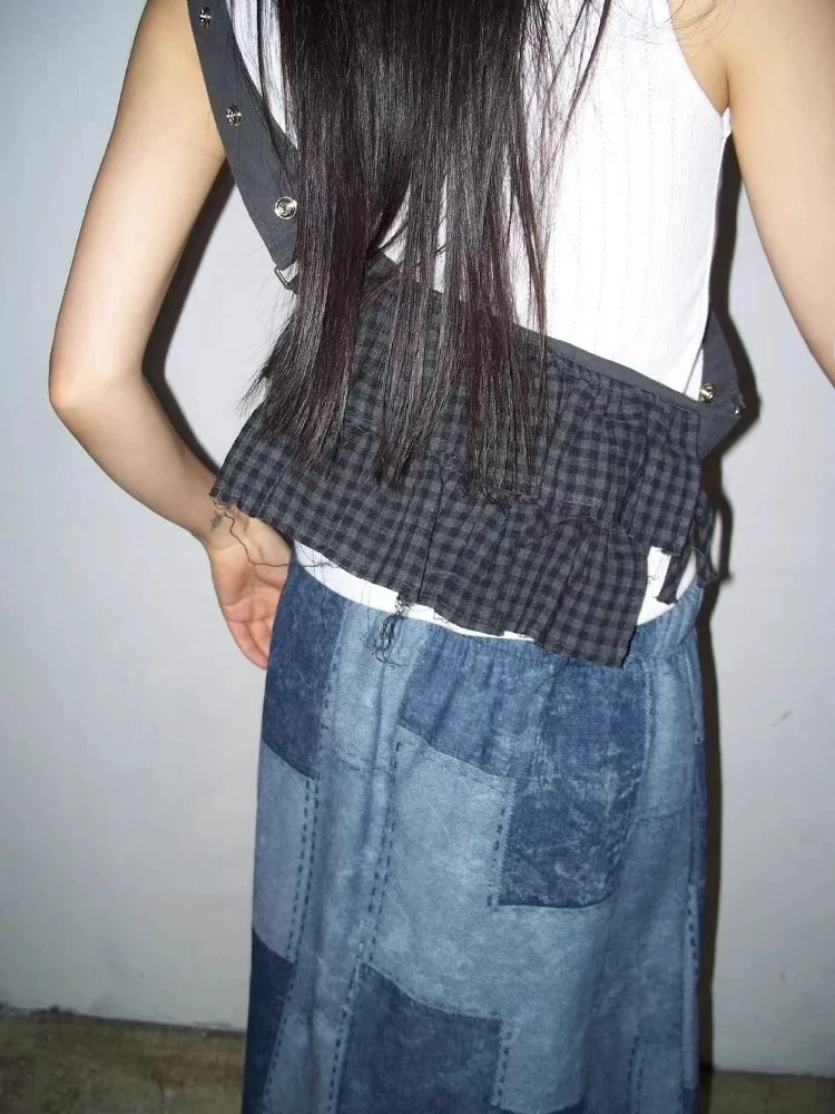 Street Sle Dual Use Zipper Plaid Lace  Waist Bag oulder Bag Crossbody Bag Faionable ex Polyester Travel Bag