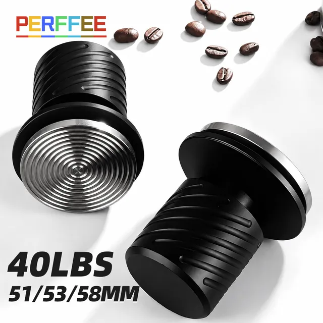 Constant Coffee Tamper 51 53 54 58mm 40lbs Mini Tamper Ripple Base Calibrated Spring Espresso Tamper Barista Coffee Accessories 1