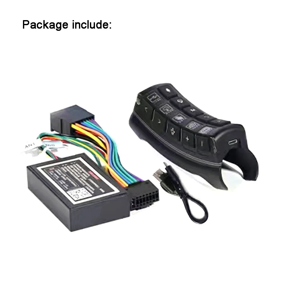 Wireless Car Steering Wheel Remote Control Multifunction Button Night Smart Backlight Android Navigation Universal