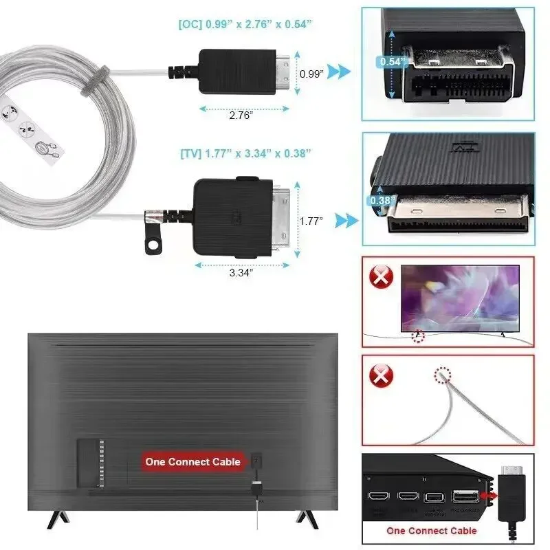 NEW Compatible with Samsung frame extension cable 15M One Connection Cable VG-SOCR15/ZA BN39-02470A For QN43LS03TAF QN50LS03TAF
