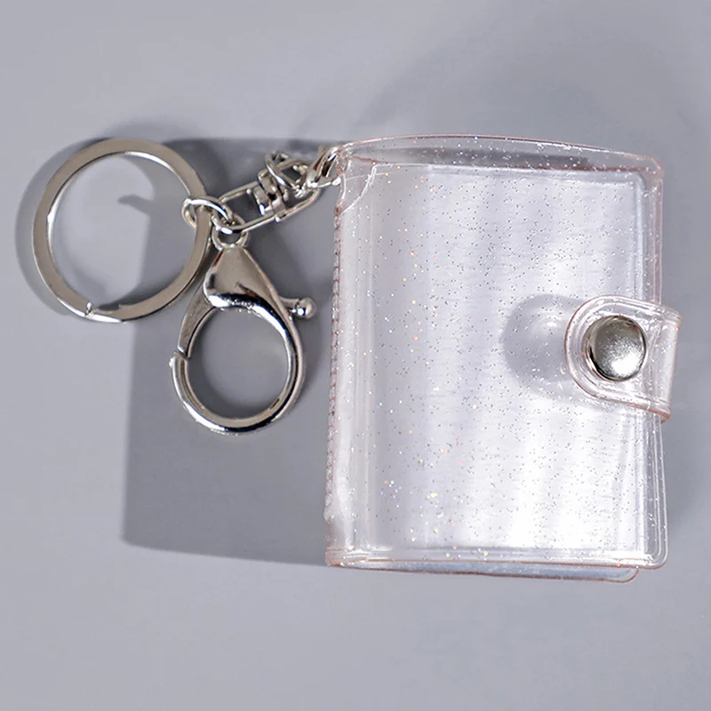 16 Mini Photo Album Keychain Small Instant Picture Albums Pendant ID Photo Storage Interstitial Pocket Keyring Lover Memory Gift