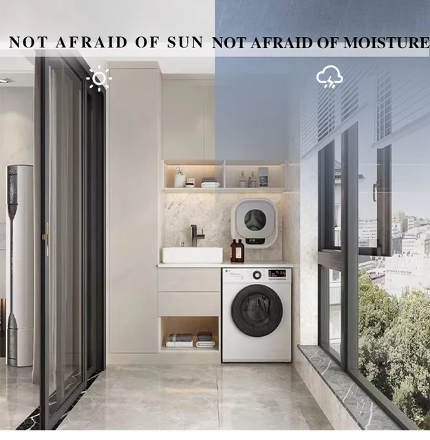 ห้องซักรีด ตู้ออแกไนเซอร์ ตู้อ่างล้างจานพร้อมเครื่องซักผ้า ตู้ซักรีดสมัยใหม่ 6