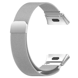 Elegant Milanese Metal Band for Smart Watch - Premium Bracelet Wrist Strap, Stylish Replacement Correa (Silver)