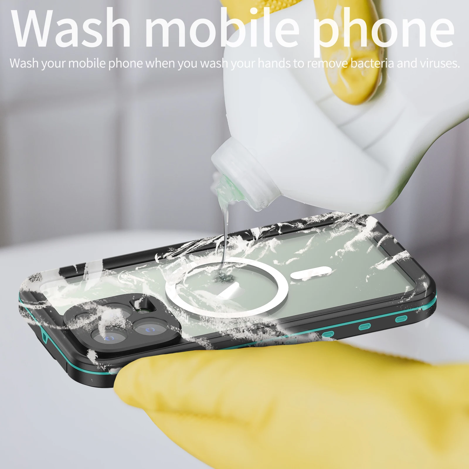 o iphone 14 pro max caso transparente