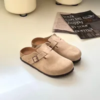 TUGGY [Genuine Leather Boken Slippers] New Soft Bottom Boken Slippers for Men and Women, Outerwear Boken Half Drag - Image 6