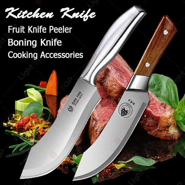 Coltello da cucina Coltello da chef per maiali Coltello multiuso per mannaia Coltello da macellaio Coltelli da cucina e accessori in acciaio inossidabile 6