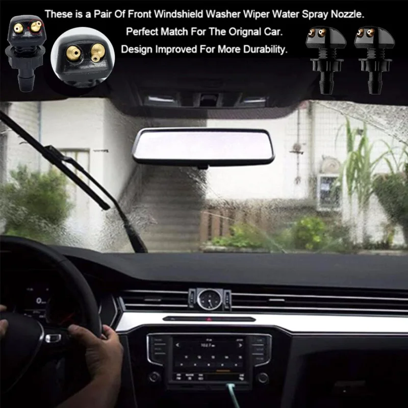 Car Universal Auto Windshield Washer Hose Wiper Blade Pipe Jet Spray Nozzle Water Fluid Tube Joiner Connector Replacement Kit 5