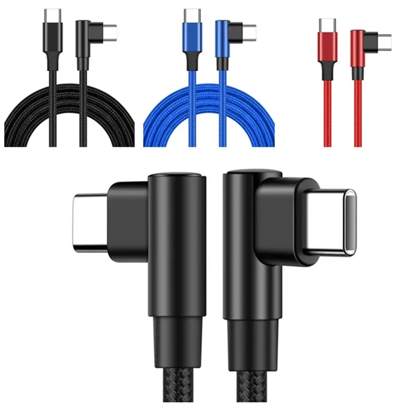 รูปสินค้า สายชาร์จ USB-C แบบหัวงอ 90 องศา ชาร์จเร็ว 60W
