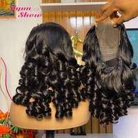 Perruque frontale bouclée rebondissante Fummi Double tirage cheveux bruts 13X4 HD perruques de dentelle 100% perruques de cheveux humains pour les femmes 5X5 HD perruque de fermeture de dentelle 2