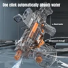 Simulated Flame Electric Water Gun for Kids Sensor Light High Pressure Automatic Watergun Children Summer Outdoor Beach Pool Toy 3