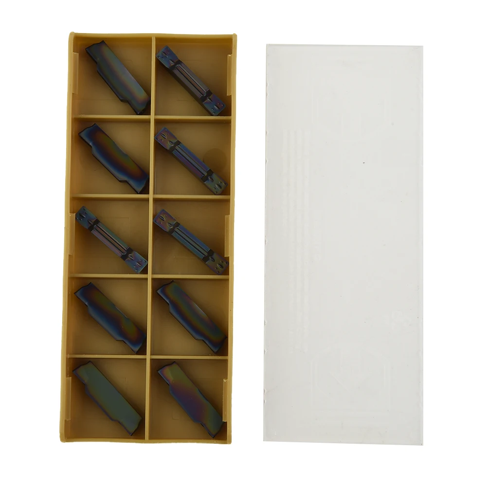 

Новая карбидная вставка для прорезания канавок 10 шт., цветное покрытие из поливинилхлорида, индексируемая деталь из сплава ZM1135 Nano, ЗАМЕНА детали