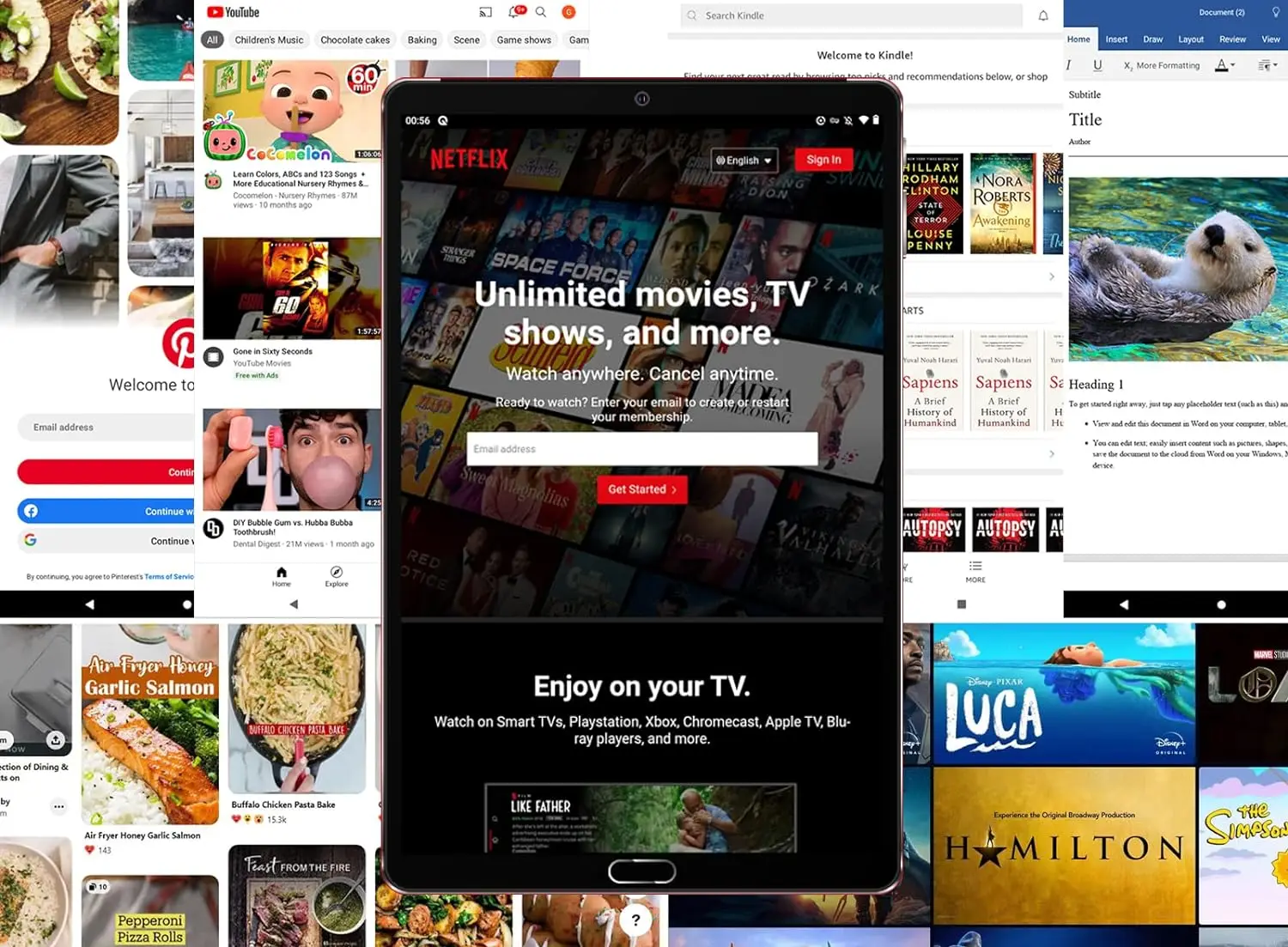 10.1'' Android 11 Tablet - 4GB/64GB, 8-Core, WiFi, Bluetooth, Type-C, 6000mAh Battery, Dual Camera, Hot Sales Laptop with Gift Case Description Image.This Product Can Be Found With The Tag Names Computer Office, Screen protector, Tablet Accessories Parts, Tablet Screen Protectors