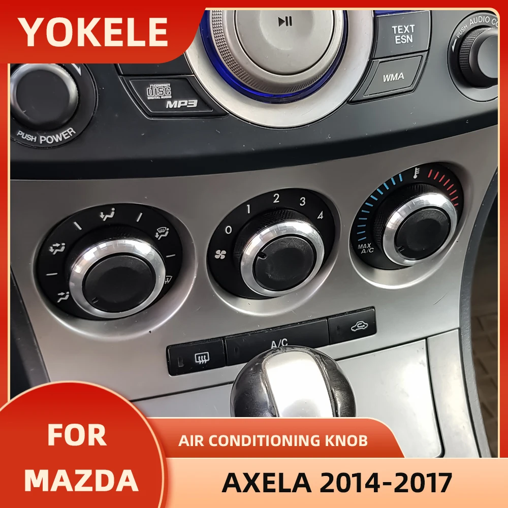 Set 3 Manopole Aria Condizionata In Lega Alluminio Per Mazda 2, 3, 5, 6, Axela - Foto 3