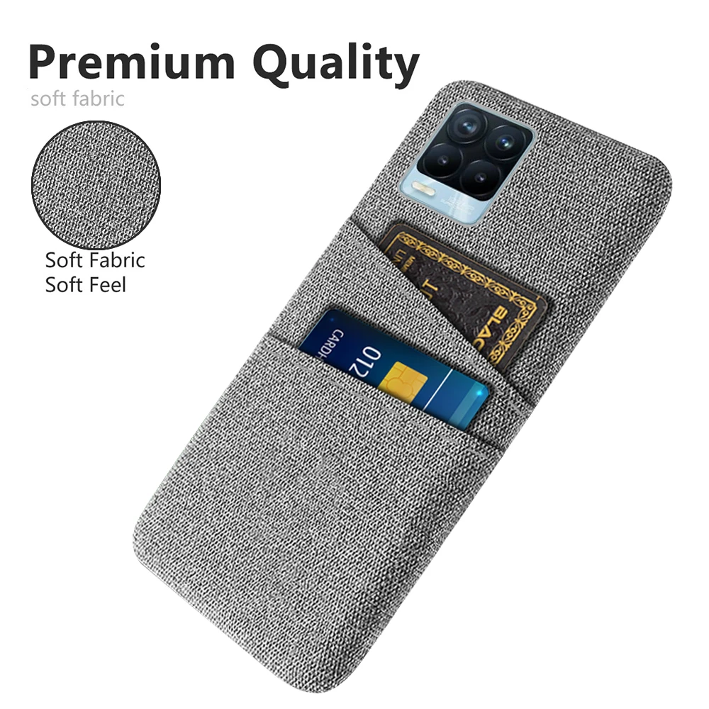 Luxury Fabric Wallet Case with Dual Card Holder
