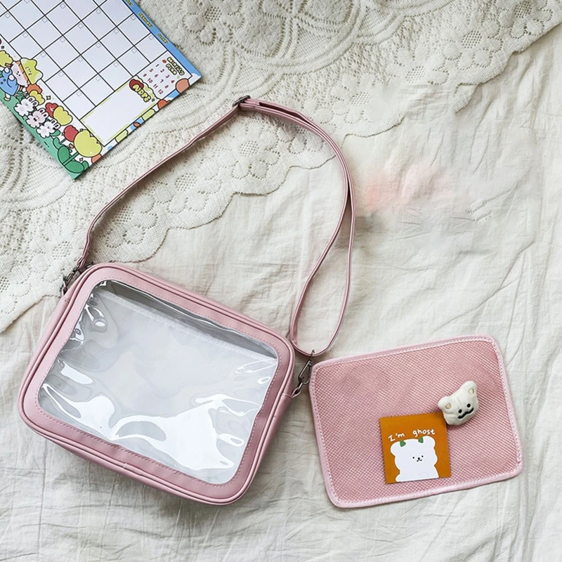 

Y166 Women Transparent PVC Sweet Bag Crossbody Summer Shoulder Bags JK