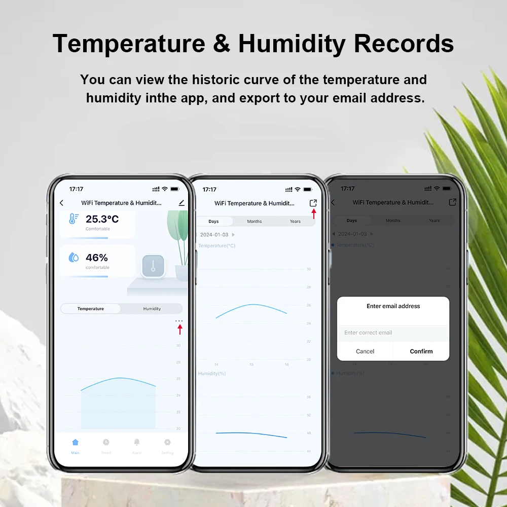 Tuya Smart WIFI Temperature and Humidity Sensor Hygrometer Thermometer with LCD