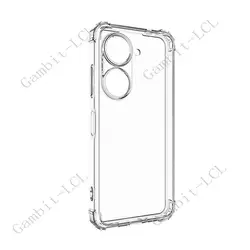 Silicone Smartphone Protective Back Shell - Soft TPU Case - ASUS Zenfone 9 (Clear)