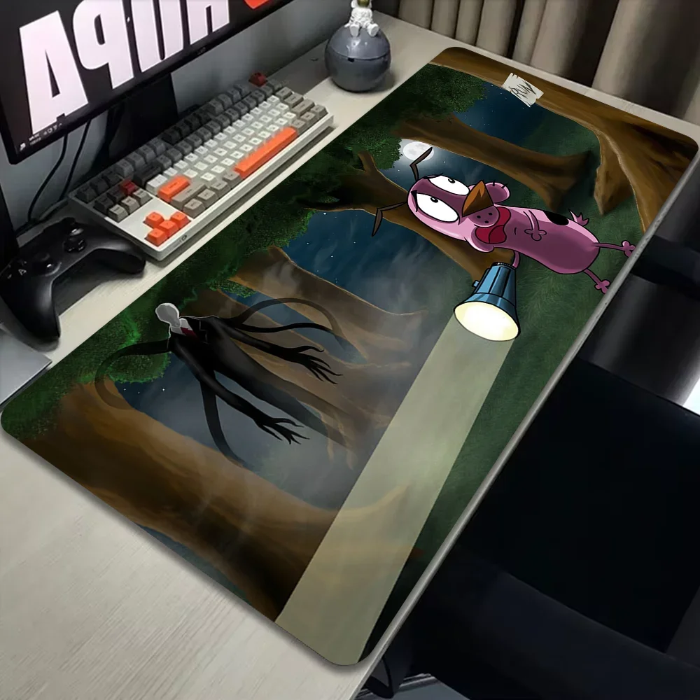Cartoon C-Courage The Cowardly Dog  Mousepad Large Gaming PC Compute Gamer Keyboard Mouses 5