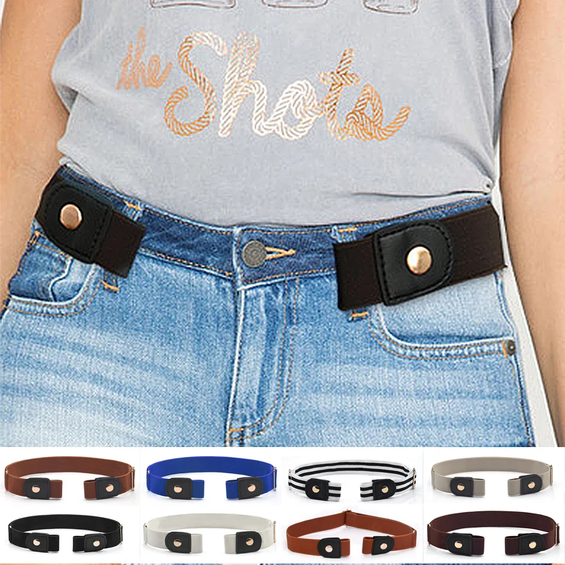 

Elastic Belts for women Buckle-Free Waist Jeans Pants No Buckle Stretch Elastic Waist Women Belt Invisible Belt DropShipping