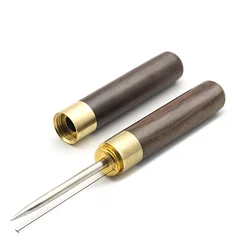 Stainless Steel Ice Pick With Wooden Handle Manual Ice Carving Tool Home Ice Crushers Ice Cone Bar Bartender Tool Kitchen Tool