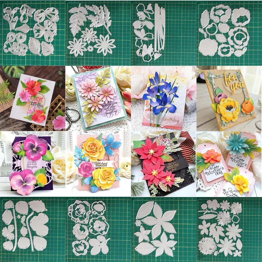 Flower Metal Cutting Dies DIY Scrapbooking Photo Album Decorative Embossing Paper Card Handicraft template mold