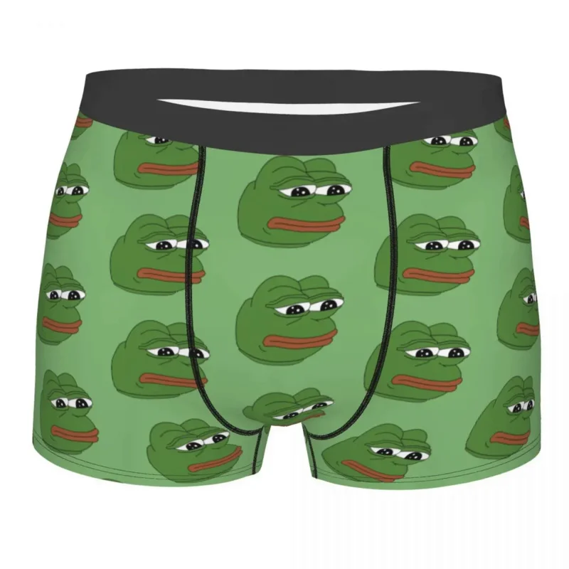 

Pepe Sad Frog Meme Boxer Shorts For Homme Sexy 3D Print Underwear Panties Briefs Stretch Underpants