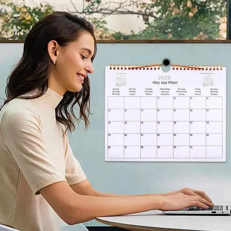 2025 Calendar 2025-2026 Calendar Planner Multilingual Coil Planner Agenda Organizer Scheduling For Home Office School Classroom