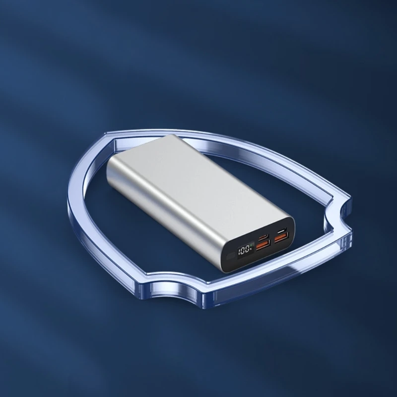 1pc DIY Batery Charging Case Enclosure for 1260110 Polymer Battery PD 22.5W Digital Display Type-C USB1/2 Micro-USB Ports