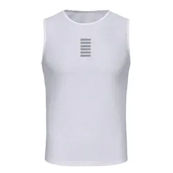 Enhanced Cycling Base Layer Sleeveless Sports Shirt - Asia-M (P01211-FG-White)