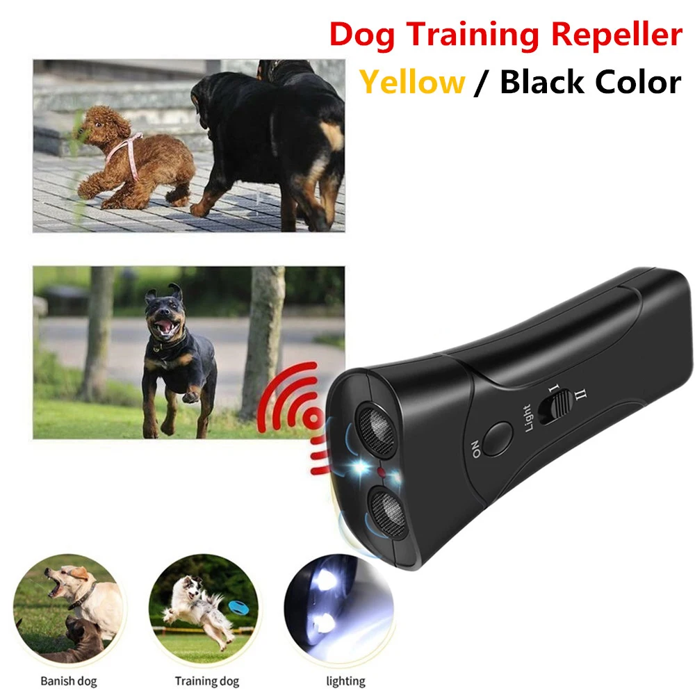 3 in 1 Ultrasonic Pet Dog Repeller Anti Barking Stop Bark Training Control Device Trainer Stop Bark Deterrents Trainer
