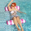 Foldable Floating Water Hammock Recliner Inflatable Floating Mattress Sea Ring Pool Party Toy Lounge Bed Swimming Accessories 6