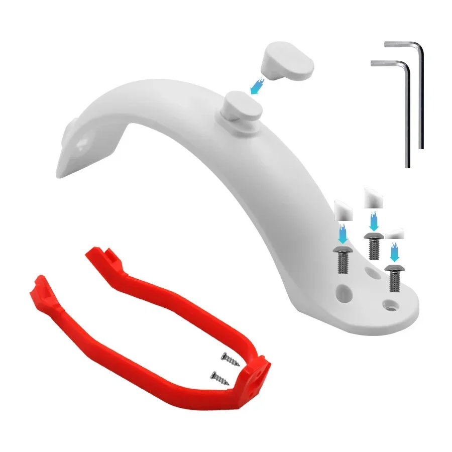 Kotflügelhalterung für Xiaomi M365 1S M187 Pro Elektroroller Spritzschutz mit Rücklicht Rückenschutz Kotflügel Schraubensatz – Detail 14