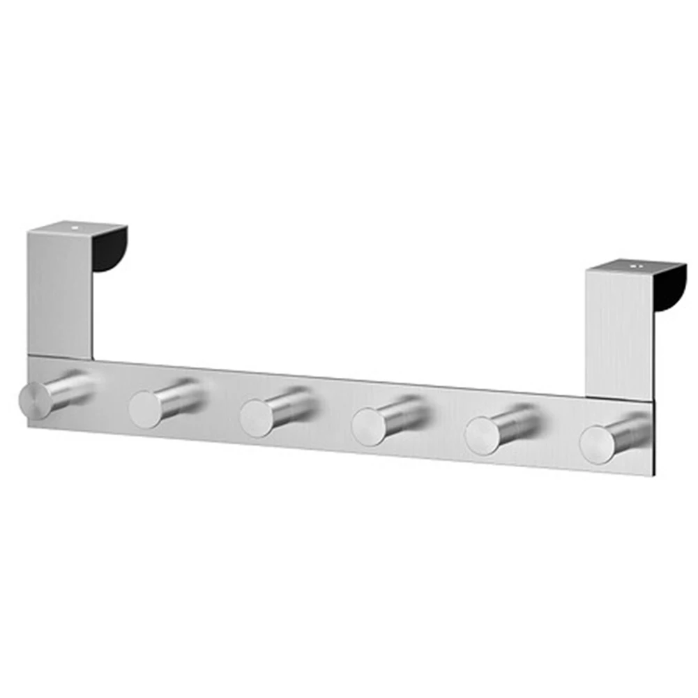 

Съемная Многофункциональная Вешалка из нержавеющей стали для ванной, стойка для хранения одежды, шляпы, прочный дверной органайзер, для дома и офиса