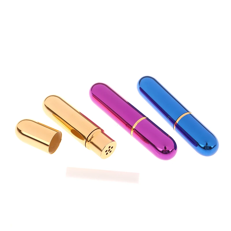 1 Stück Naseninhalatoren für ätherische Öle, Aromatherapie, leere Aluminiumrohre, 5 ml, nachfüllbare Flaschen mit Ersatzdochten – Detail 12