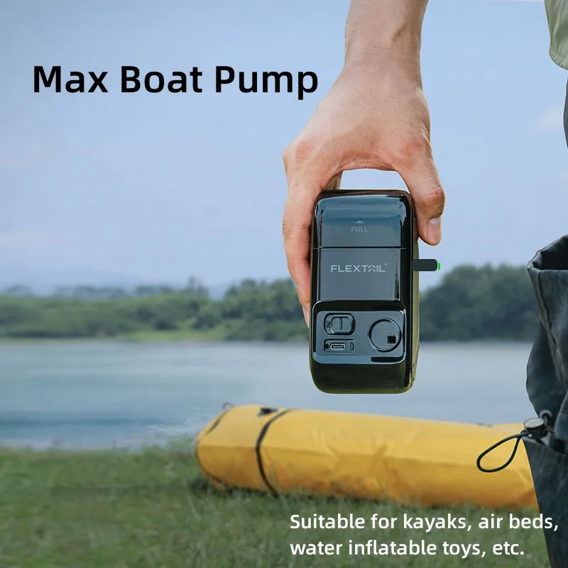 Flextail Max Boat Pump Portable Outdoor Camping Gonfiatore Elettrico Type-C Ricarica Per Kayak Air Materasso Boat